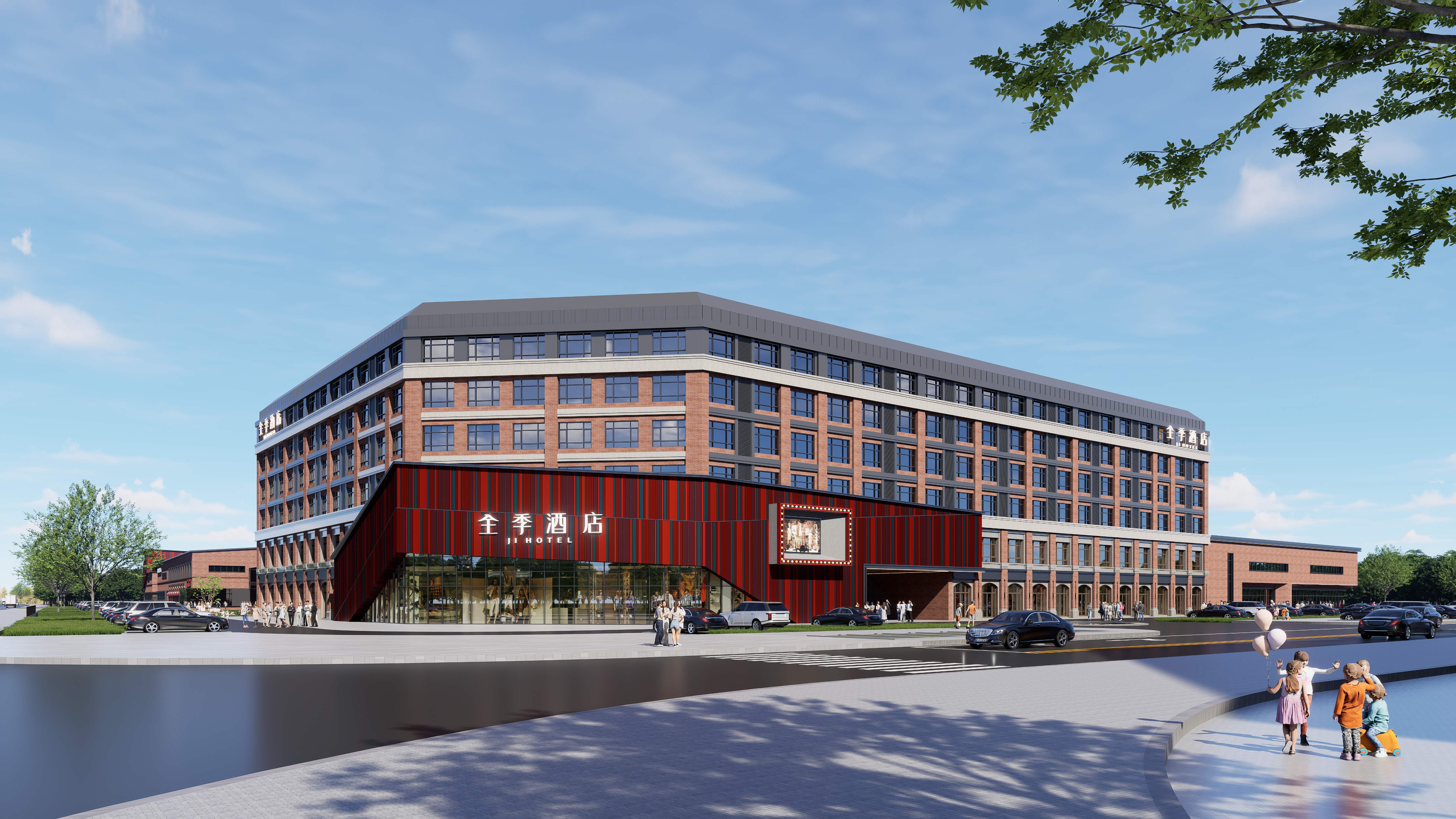 采用开放街区式布局，打破传统园区的封闭感。通过步行连廊、景观水系和开放广场，将各功能区有机串联，营造出 “可逛、可玩、可体验” 的城市公共活力空间。